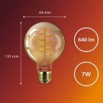 Philips LED SceneSwitch E27 G95 7-3,8-1W (50W) Deco spiral Philips LED SceneSwitch E27 G95 7-3,8-1W (50W) Deco spiral