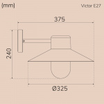 Llitt Victor Väggarmatur E27-sockel IP44 Antracit Llitt Victor Väggarmatur E27-sockel IP44 Antracit