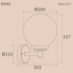 Llitt Doro Väggarmatur E27-sockel IP44 Vit Llitt Doro Väggarmatur E27-sockel IP44 Vit