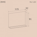Llitt Per I Väggarmatur LED IP54 3000K 4W 210lm Corten Llitt Per I Väggarmatur LED IP54 3000K 4W 210lm Corten
