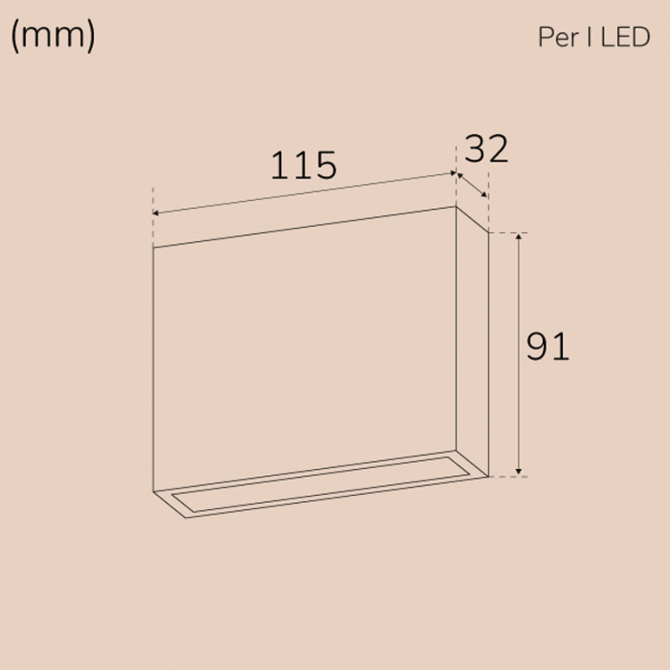 Llitt Per I Väggarmatur LED IP54 3000K 4W 210lm Corten Llitt Per I Väggarmatur LED IP54 3000K 4W 210lm Corten