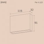 Llitt Per II Väggarmatur LED IP54 3000K 6W 430lm Vit Llitt Per II Väggarmatur LED IP54 3000K 6W 430lm Vit