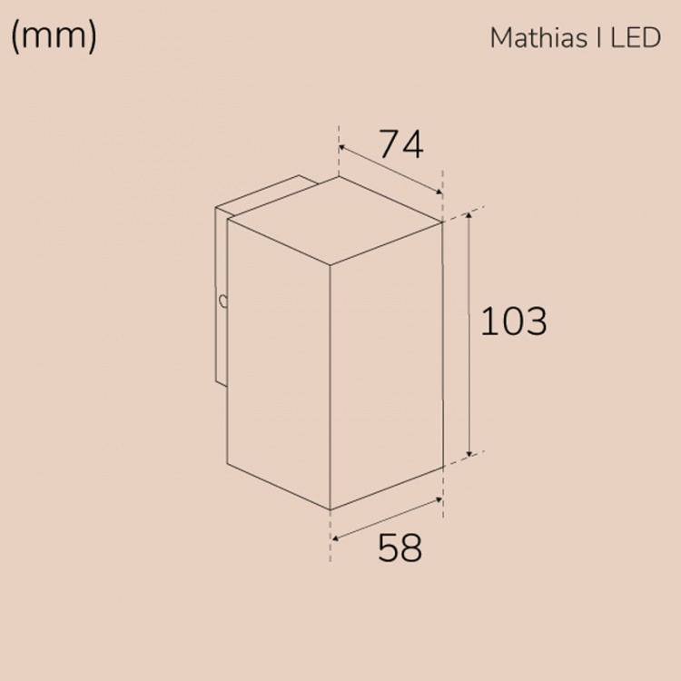 Llitt Mathias I Väggarmatur LED IP65 3000K 3W 290lm Antracit Llitt Mathias I Väggarmatur LED IP65 3000K 3W 290lm Antracit