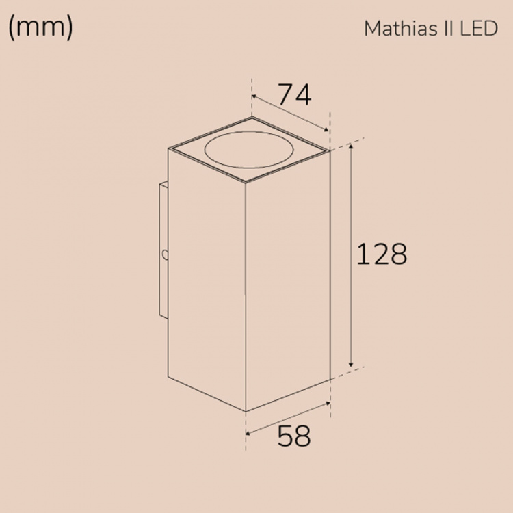 Llitt Mathias II Väggarmatur LED IP65 3000K 6W 520lm Corten Llitt Mathias II Väggarmatur LED IP65 3000K 6W 520lm Corten