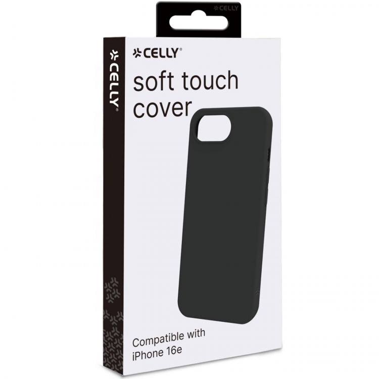 Celly Cromo Soft rubber case iPhone 16e Svart