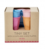 RICE Melamine Mini Set - 8 st i presentförpackning Mångfärgad