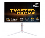 Twisted Minds Arctic Pro Series 27 FHD - 360HZ 0,5MS Snabb IPS HDMI 2.1-spelmonitor - Vit