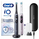 Oral B iO9 Duo Pack Svart Onyx & Rose Quartz Elektrisk tandborste Oral B iO9 Duo Pack Svart Onyx & Rose Quartz Elektrisk tandborste