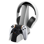 Snakebyte Dual Charge 5 & headsetstativ (vit) PS5