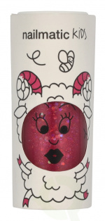 Nailmatic Kids Nail Polish 8 ml Clear Raspberry Glitter