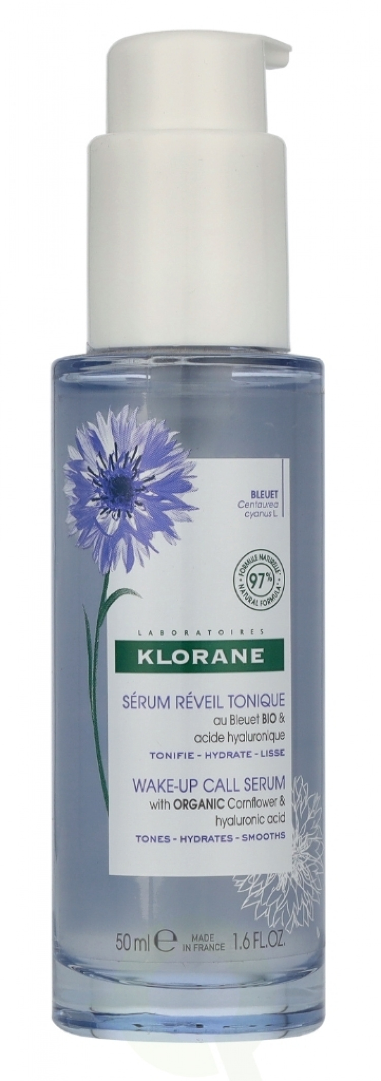 Klorane Wake-Up Call Serum - Cornflower & Hyaluronic Acid 50 ml