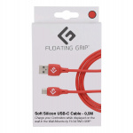 FLOATING GRIP 0,5M USB-C-kabel i silikon (röd) FLOATING GRIP 0,5M USB-C-kabel i silikon (röd)