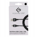 FLOATING GRIP 0,5M USB-C-kabel i silikon (svart)