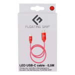 FLOATING GRIP 0,5M LED USB-C-kabel (röd) FLOATING GRIP 0,5M LED USB-C-kabel (röd)