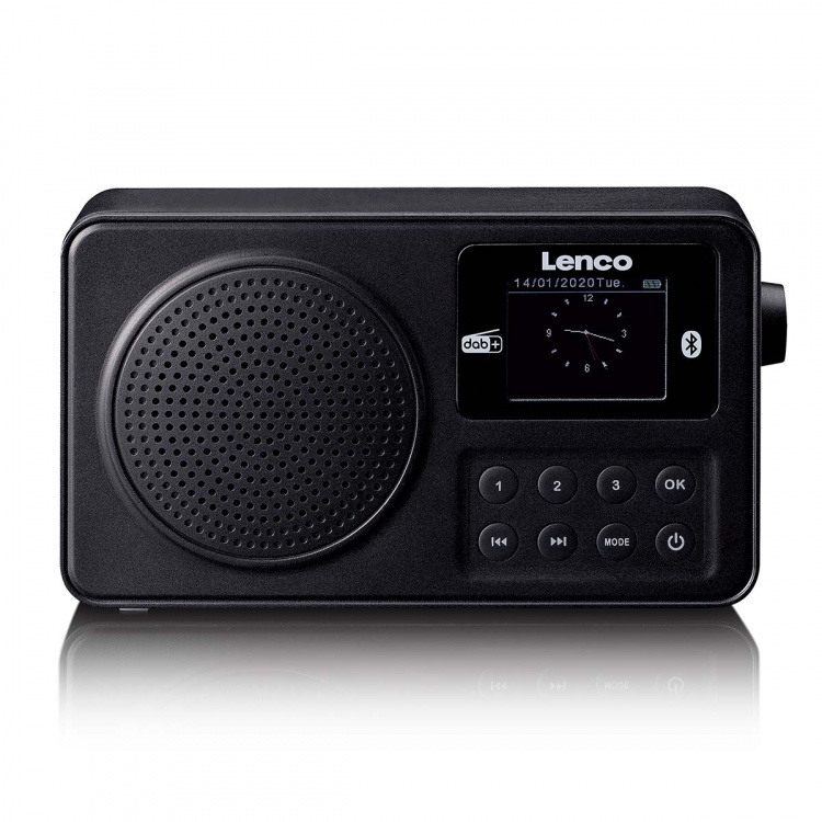 Lenco Bärbar DAB+/FM-radio med Bluetooth Svart Lenco Bärbar DAB+/FM-radio med Bluetooth Svart