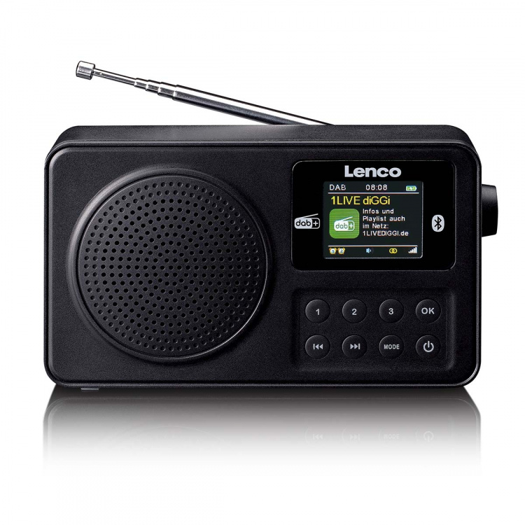 Lenco Bärbar DAB+/FM-radio med Bluetooth Svart Lenco Bärbar DAB+/FM-radio med Bluetooth Svart