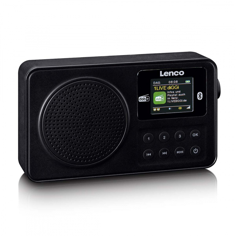 Lenco Bärbar DAB+/FM-radio med Bluetooth Svart Lenco Bärbar DAB+/FM-radio med Bluetooth Svart
