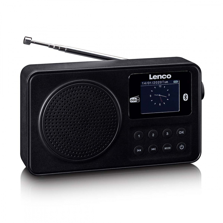 Lenco Bärbar DAB+/FM-radio med Bluetooth Svart Lenco Bärbar DAB+/FM-radio med Bluetooth Svart