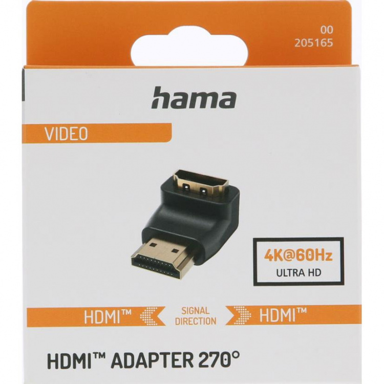 Hama Adapter Hdmi 270 Grader Guld Svart