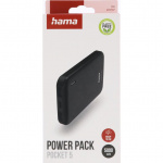 Hama Powerbank 5000mah 2xUSB-A Antracit