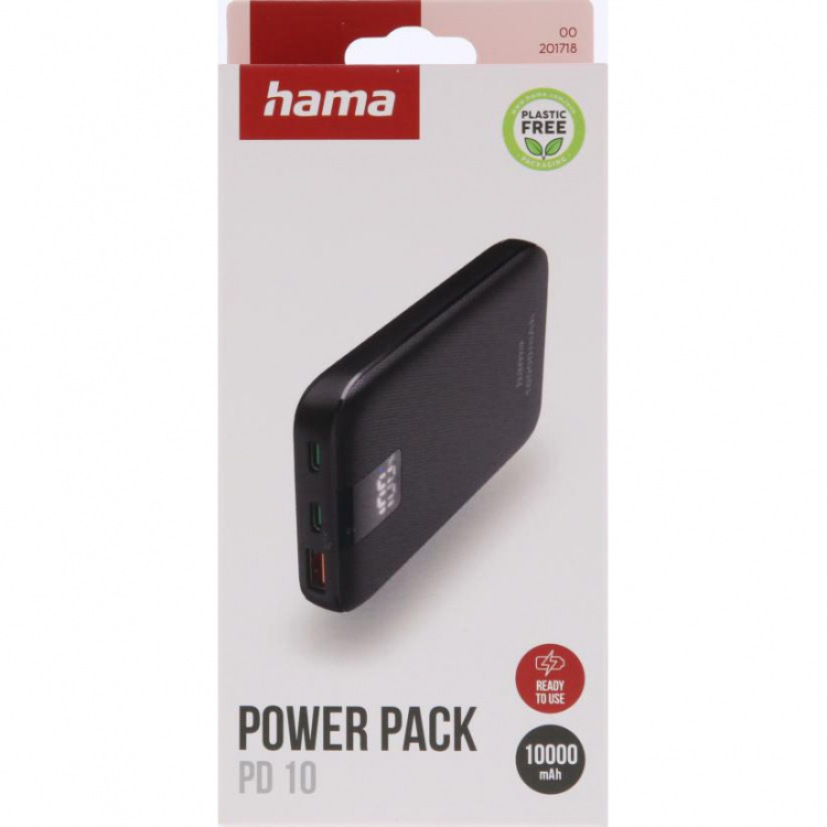 Hama Powerbank Pd 10000mah 2xUSB-C+1xUSB-A Antracit Hama Powerbank Pd 10000mah 2xUSB-C+1xUSB-A Antracit