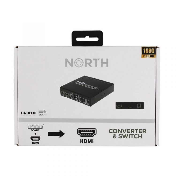 North SCART+HDMI till HDMI HD Converter och Switch Svart