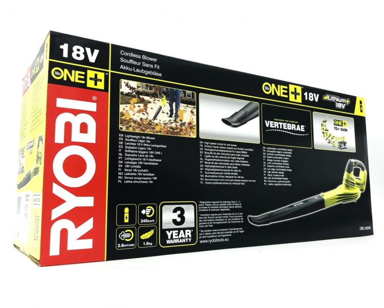 Ryobi One+ OBL1820S Lövblåsare Elektrisk Inget batteri