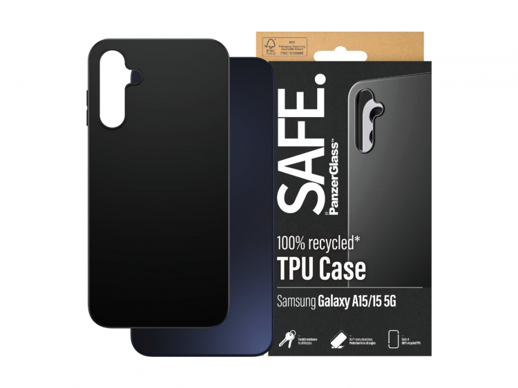 PanzerGlass SAFE. by PanzerGlass Skal till Samsung Galaxy A15, A15 5G, Svart