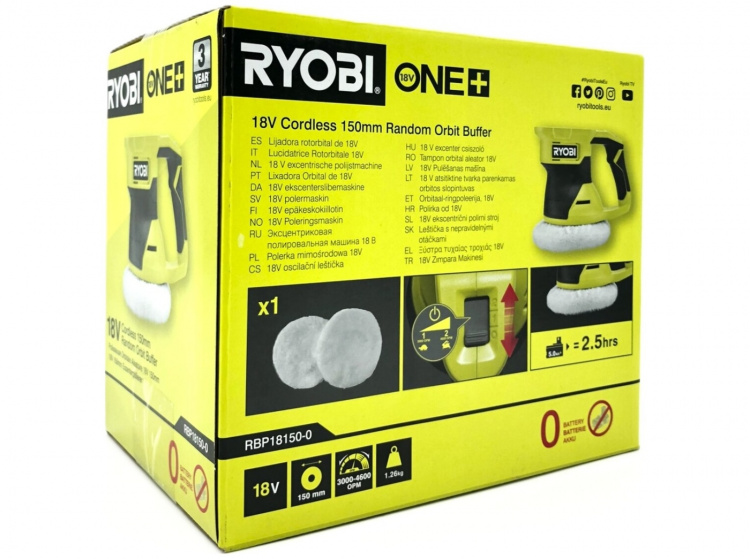 Ryobi One+ RBP18150-0 18V polermaskin 150mm Inget batteri