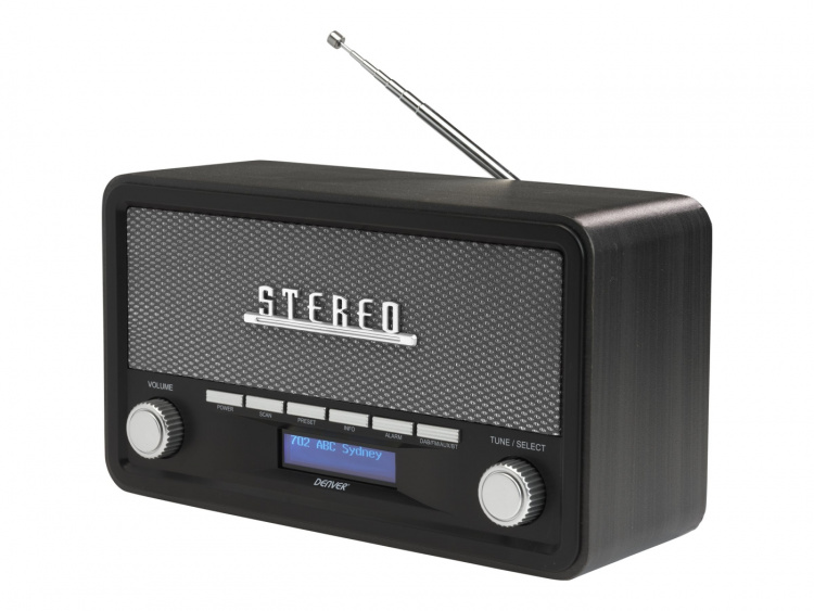 Denver DAB-18DARKGREY DAB bärbar radio Svart Denver DAB-18DARKGREY DAB bärbar radio Svart