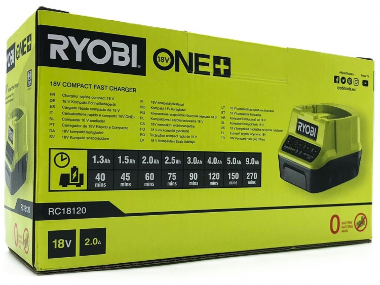 Ryobi ONE+ batteriladdare