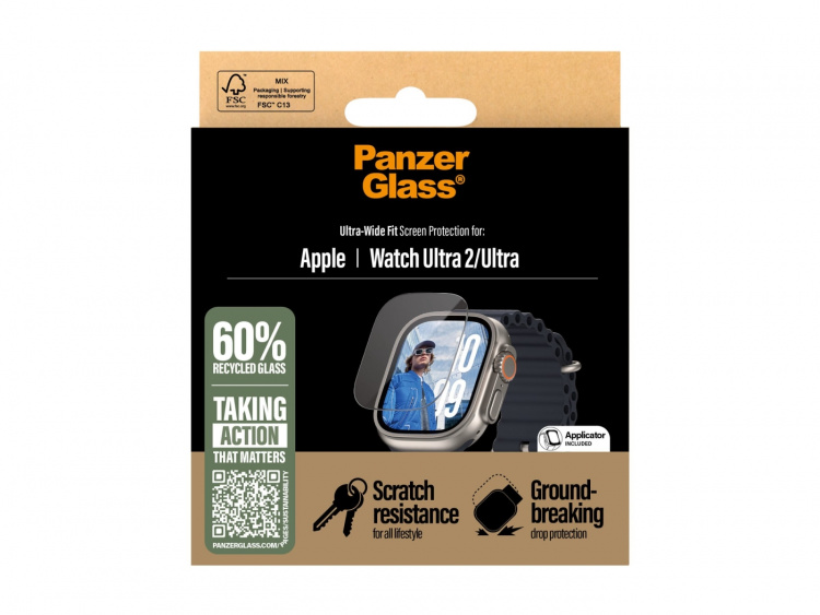 PanzerGlass Skärmskydd till Smartwatch, Transparent, Härdat glas