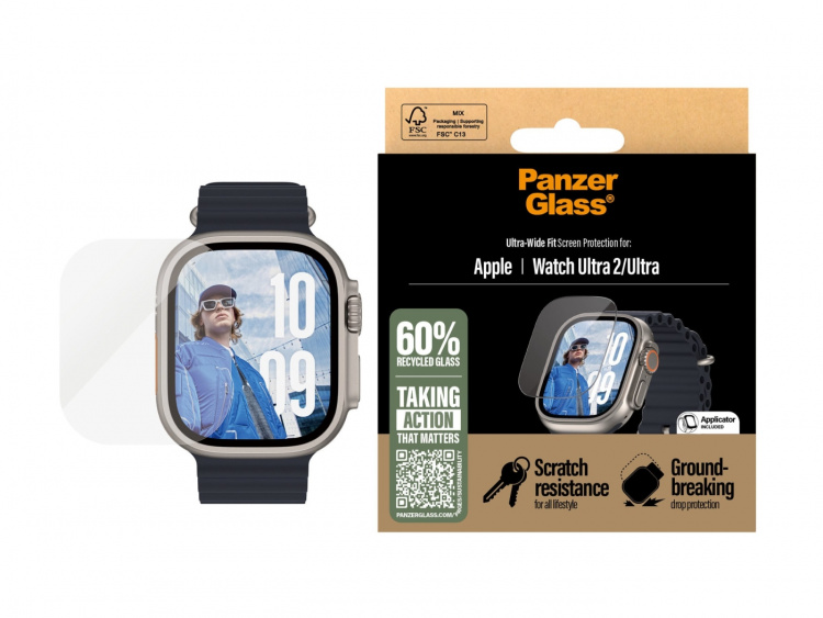 PanzerGlass Skärmskydd till Smartwatch, Transparent, Härdat glas