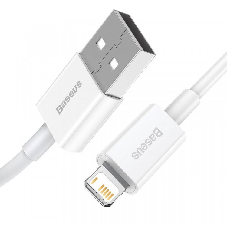 Baseus USB 2.0 til Lightning kabel 1.5m vit