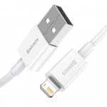 Baseus USB 2.0 til Lightning kabel 1m vit
