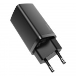 Baseus Dual Port GaN2 Adapter 65Watt 1xUSB-C + 1xUSB-A Svart