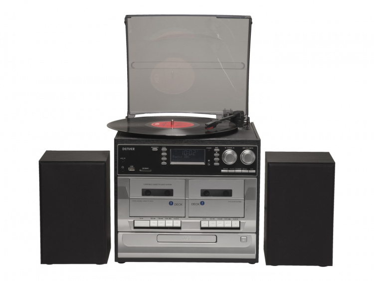 Denver MRD-166 DAB-radio CD / MP3-spelare Dubbelkassett Digital spelare Skivspelare Radio Digital inspelare 4Watt