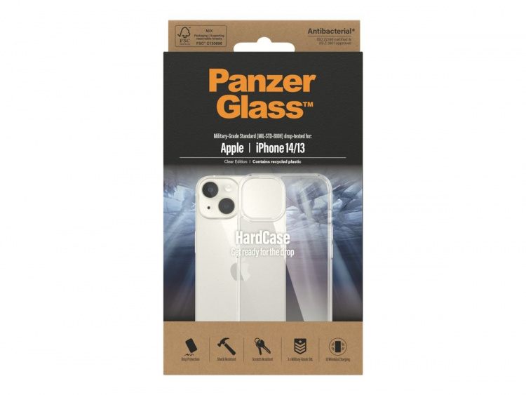 PanzerGlass HardCase Skal Apple iPhone 13, 14, Transparent
