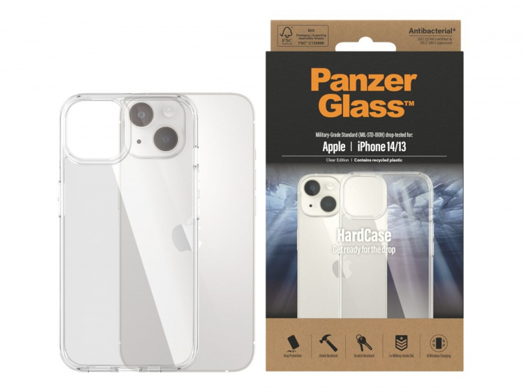 PanzerGlass HardCase Skal Apple iPhone 13, 14, Transparent