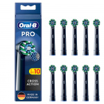 Oral B Pro CrossAction Borsthuvud, Svart 10-pack