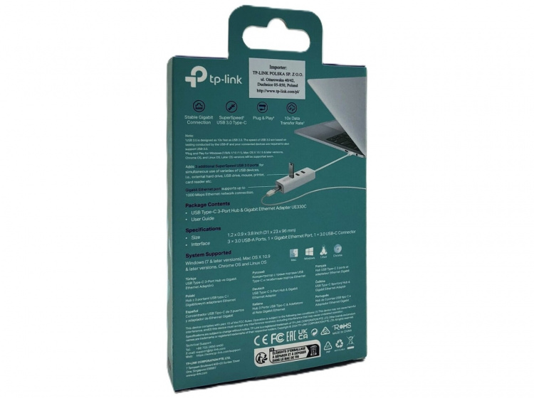 TP-Link UE330C V1 Hub 3 portar USB TP-Link UE330C V1 Hub 3 portar USB