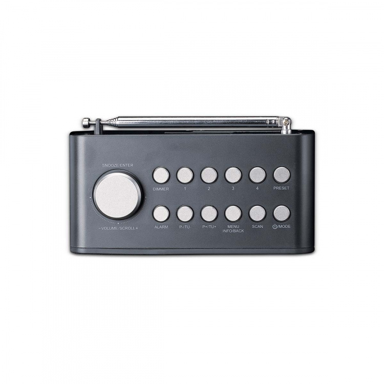 Lenco DAB+/FM-radioväckarklocka med färgdisplay, sleeptimer och dubbel alarmfunktion Svart