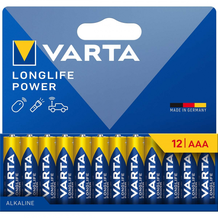 Varta Alkaliska Batterier AAA 1.5 V High Energy 12-Pack Varta Alkaliska Batterier AAA 1.5 V High Energy 12-Pack