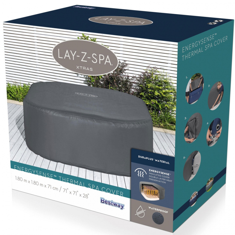 Bestway Lay-Z-Spa Thermal Skydd för Spabad Fyrkant 1.80m x 1.80m x 71cm