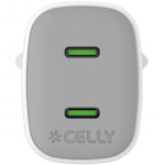 Celly USB-laddare GaN 2 x USB-C PD 45W Celly USB-laddare GaN 2 x USB-C PD 45W