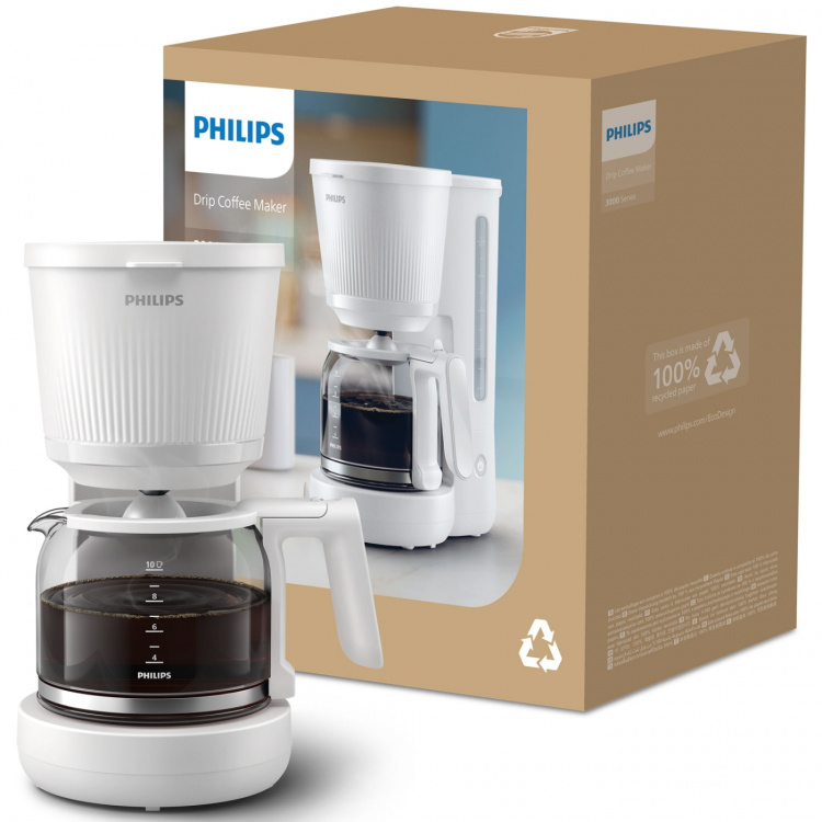 Philips Kaffebryggare HD7411/00 3000-serien Arctic White Philips Kaffebryggare HD7411/00 3000-serien Arctic White