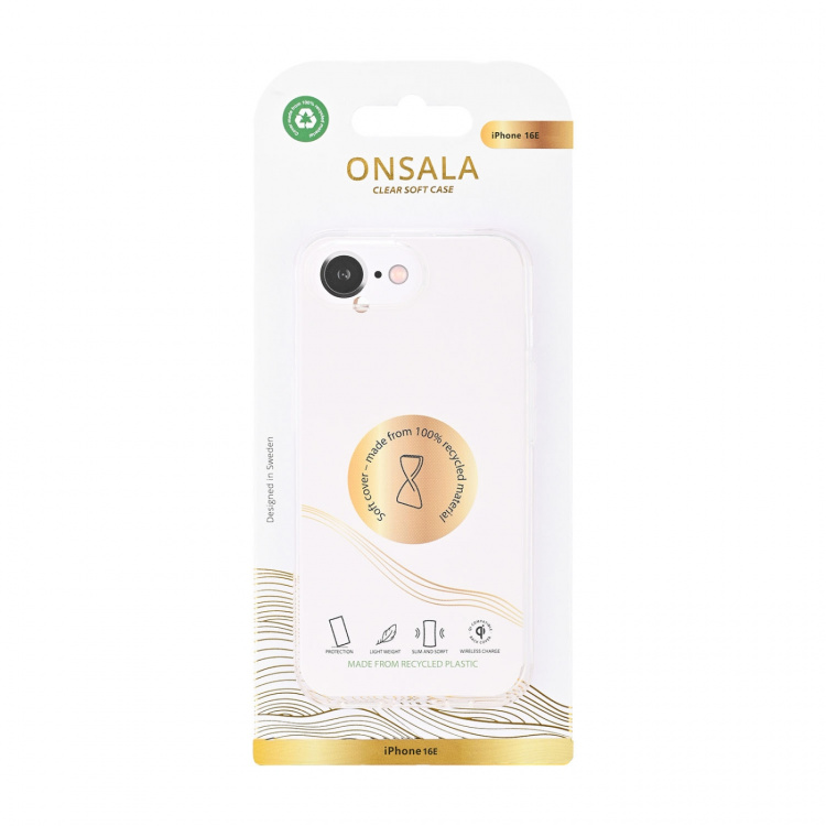 Onsala Mobilskal iPhone 16e Återvunnen TPU Transparent