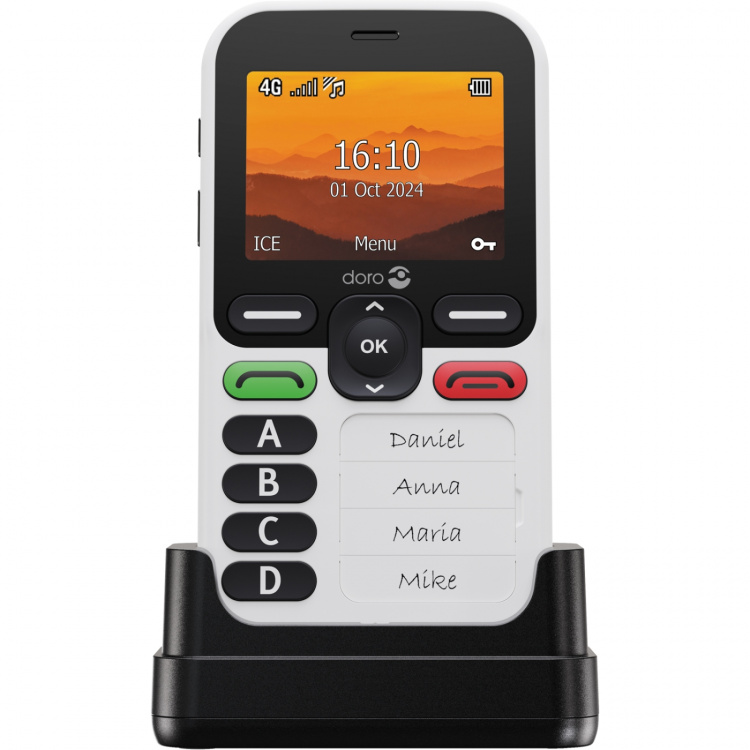 Doro Mobiltelefon 4G Leva X10 Vit/Svart
