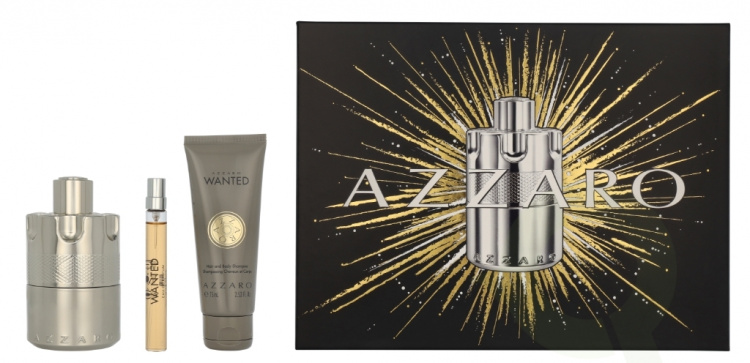 Azzaro Wanted Giftset 185 ml Edp Spray 100ml/Shower Gel 75ml/Edp Spray 10ml