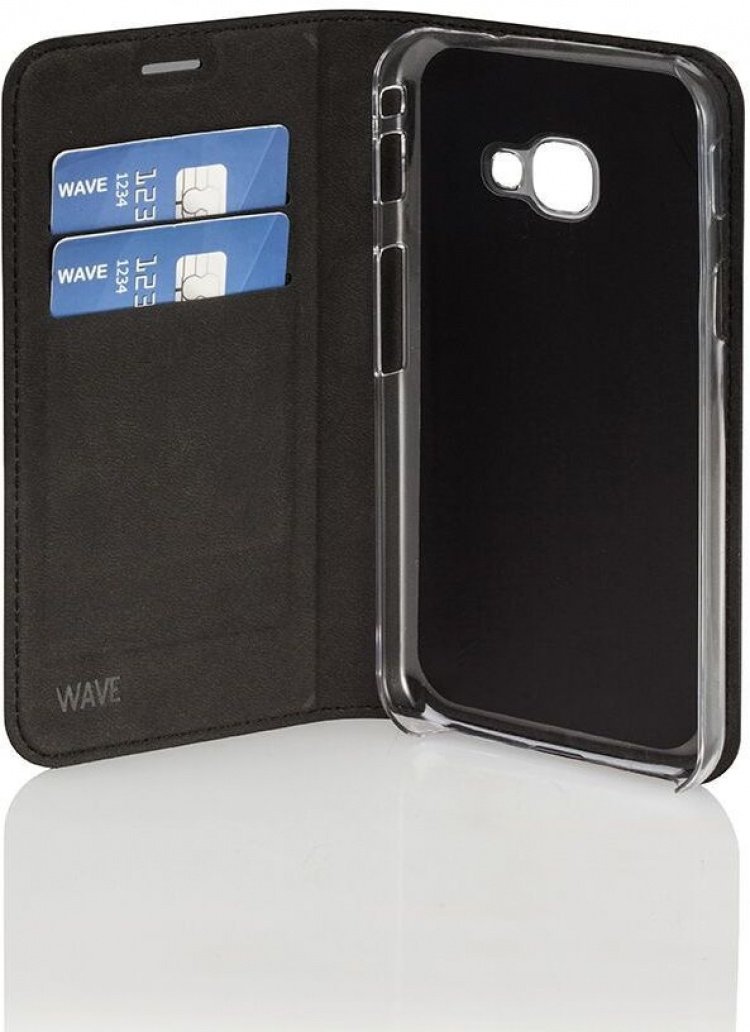 Wave BookCase skyddsfodral, Samsung Galaxy Xcover 4 / 4S, svart Wave BookCase skyddsfodral, Samsung Galaxy Xcover 4 / 4S, svart